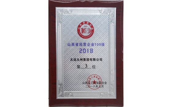 大运集团荣获山西省民营企业100强